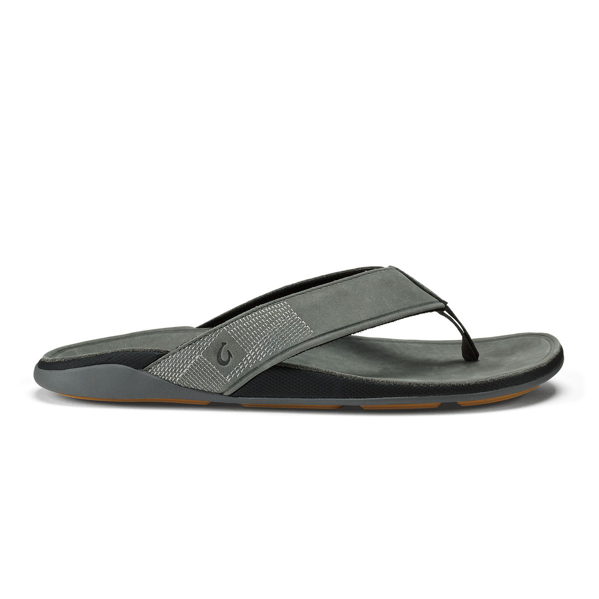 OluKai Tuahine Men's Waterproof Leather Beach Sandals - Rock