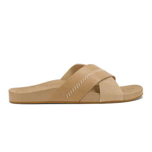 OluKai Kipe‘a ‘Olu Women‘s Slide Sandals - Warm Sand